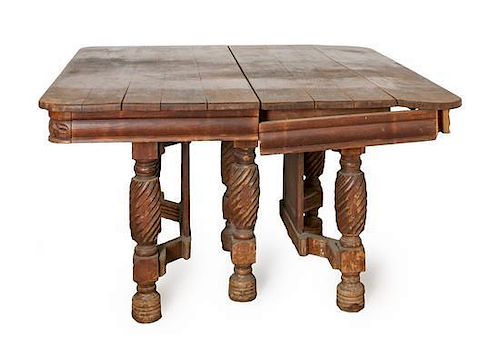 A Victorian Mahogany Extension Table Height 27 1/2 x width 45 x depth 46 inches.
