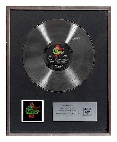 A Chicago VIII Platinum Record Award Height 21 x width 16 3/4 inches (overall).