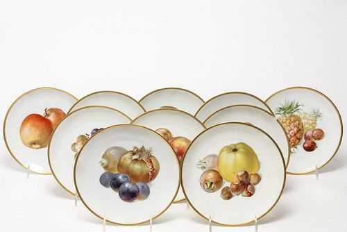 Thomas Bavaria German Fruit Plate Set, Vintage