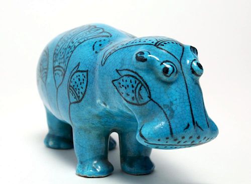 William the Hippo, Italian Porcelain Model
