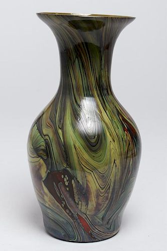 Vintage Austrian Swirled Glass Vase
