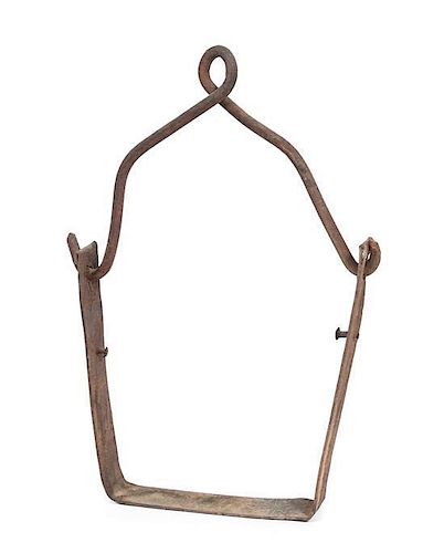 An Iron Ranch Decoration/Implement. Height 32 inches.