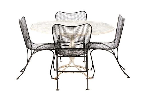 4 Woodard Mid Century Modern Patio Chairs w/ Table