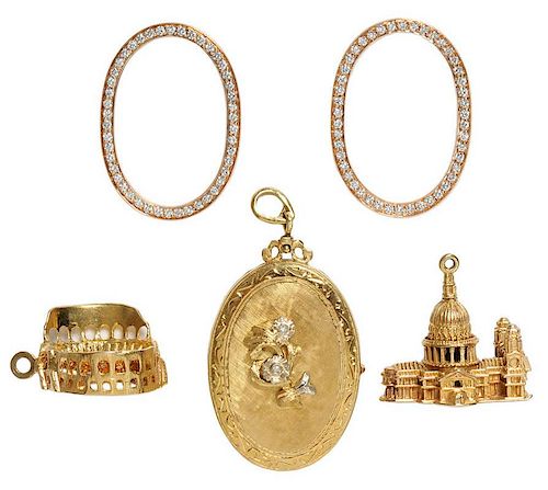Five Pieces Gold Jewelry