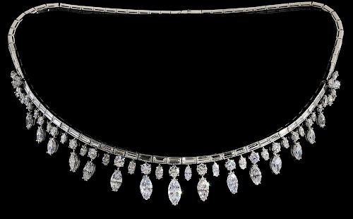 Fine Diamond and Platinum Necklace