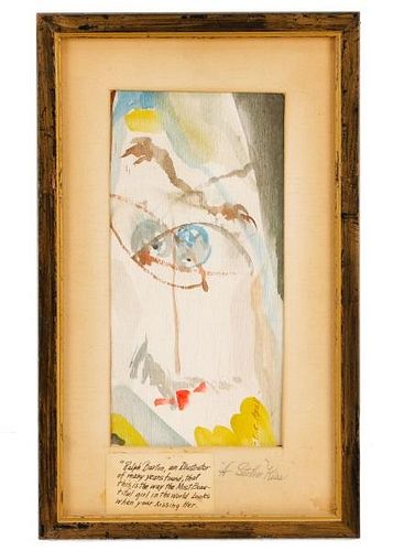 Cecil Beall, "A Stolen Kiss," Watercolor