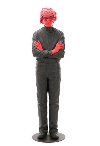Jack Dowd, "Pink Andy," Lifesize Sculpture, 2005