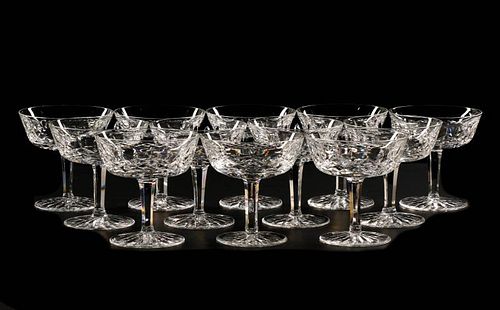 12 Waterford Crystal Lismore Champagne Sherbets