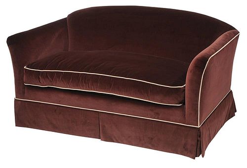 Art Deco Style Upholstered Settee