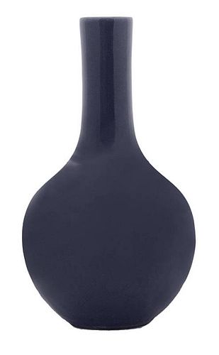 Cobalt Porcelain Bottle Vase