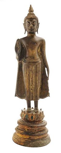 Antique Bronze Standing Figure of