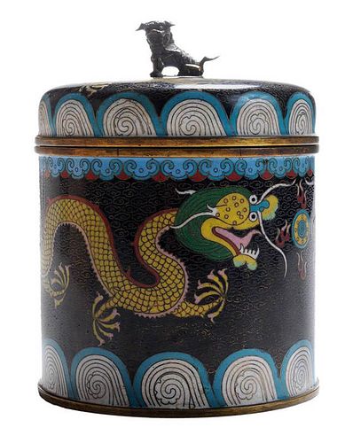 Finely Crafted Cloisonn&#233; Canister-