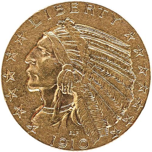 U.S. 1910-S INDIAN $5 GOLD COIN