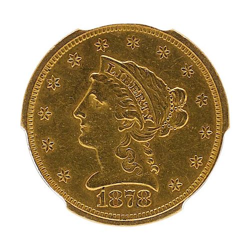 U.S. 1878-S LIBERTY $2.50 GOLD COIN