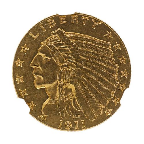 U.S. 1911-D INDIAN $2.50 GOLD COIN