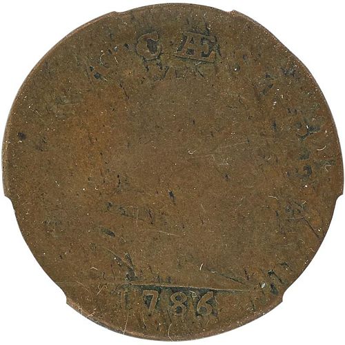 1787 NEW JERSEY OUTLINED SHIELD POST-COLONIAL COIN