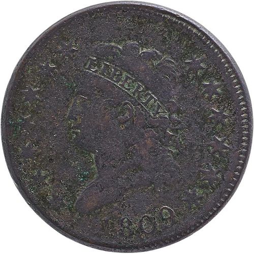 U.S. 1809 CLASSIC HEAD 1C COIN