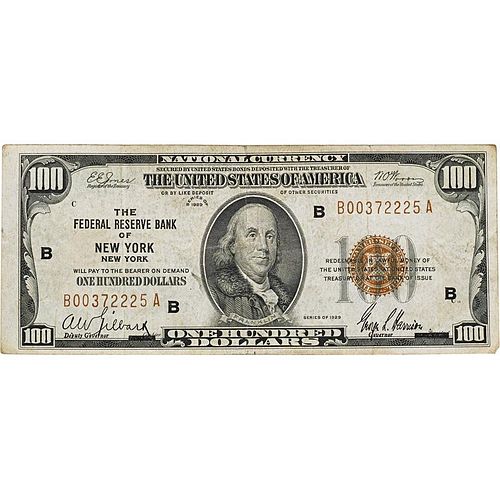 U.S. SERIES 1929 NEW YORK NATIONAL NOTES