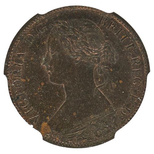 1860 GREAT BRITAIN FARTHING COIN