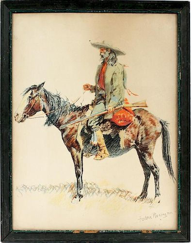 FREDERIC REMINGTON LITHOGRAPH ON PAPER