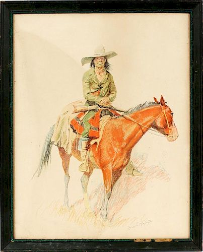 FREDERIC REMINGTON LITHOGRAPH ON PAPER
