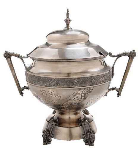 Silver-Plated Lidded Soup Tureen