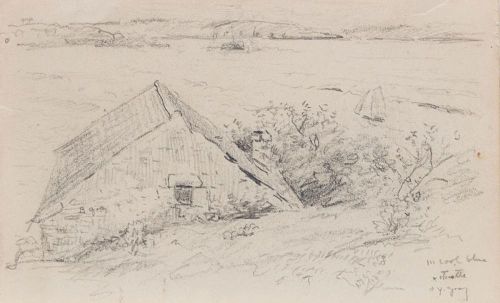 ATTRIBUTED TO FRANK (FRANCIS) CRAWFORD PENFOLD (1849-1921): HOUSE ON THE BAY, BRITTANY