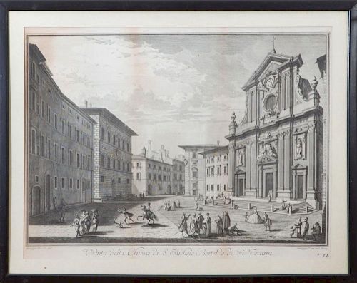 AFTER GIUSEPPE ZOCCHI (1711-1767): VEDUTA DELLA CHIESA DI S. MICHELE BERTELDE DE' P.P. TEATINI, FROM SCELTA DI XXIV VEDUTE DE