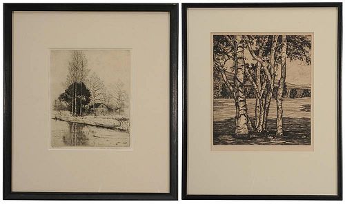 Two Landscape Etchings