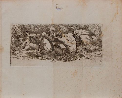 AFTER SALVATOR ROSA (1615-1673): BACCHANAL; AND PAN AND TWO FAUNS