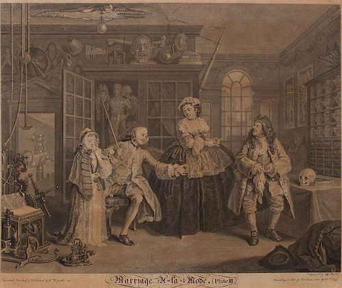 AFTER WILLIAM HOGARTH (1697-1764): MARRIAGE A LA MODE: PLATE II, III, V AND VI