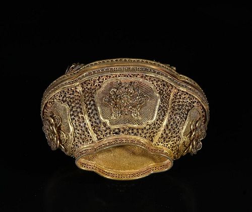 Chinese Silver and Gilt Box