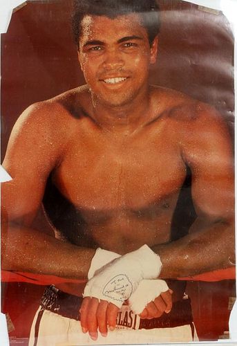 MUHAMMAD ALI AUTOGRAPHED COLOR POSTER