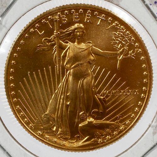 U.S. $25.DOLLAR GOLD COIN STANDING LIBERTY