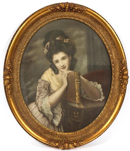 OVAL GILT WOOD PICTURE FRAME