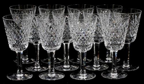 WATERFORD 'ALANA' CRYSTAL WHITE WINES SET OF 12