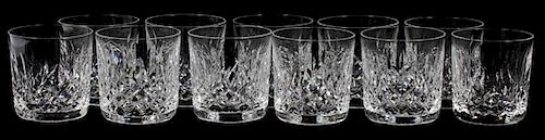 WATERFORD 'LISMORE' CRYSTAL OLD FASHIONED GLASSES