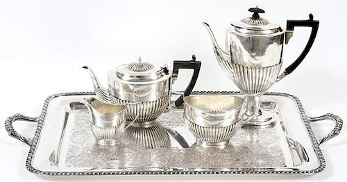 ENGLISH STERLING COMPILED TEA & COFFEE SET