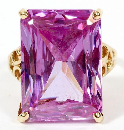 14KT YELLOW GOLD AND 32CT AMETRINE RING