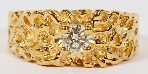 .40CT DIAMOND AND GOLD NUGGET RING