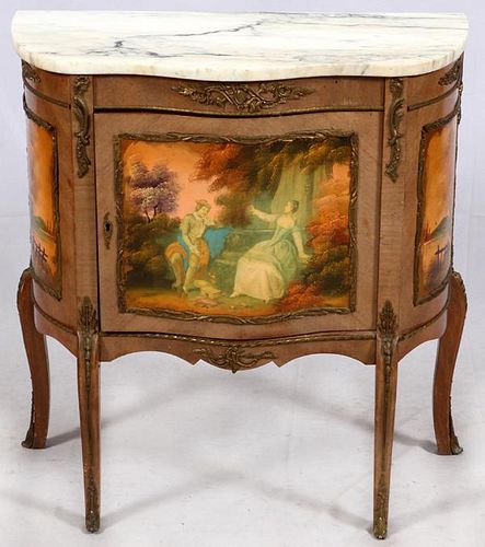 LOUIS XV-STYLE MARBLE TOP CABINET
