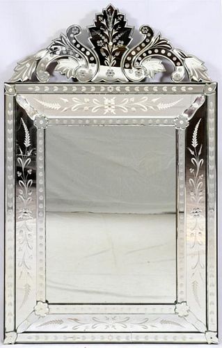 VENETIAN ETCHED WALL MIRROR