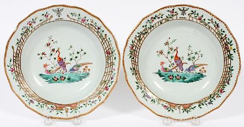 CHINESE EXPORT ARMORIAL DISHES CIRCA 1760