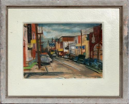 LOUIS PENFIELD PASTEL DRAWING ON PAPER 1951