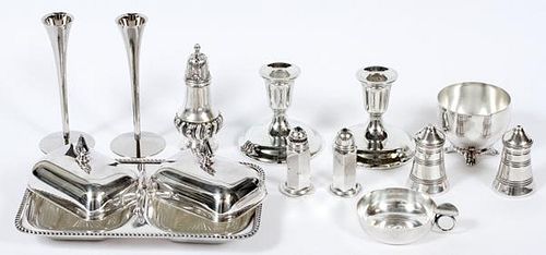STERLING SILVER & SILVER PLATE MISC. TABLEWARE
