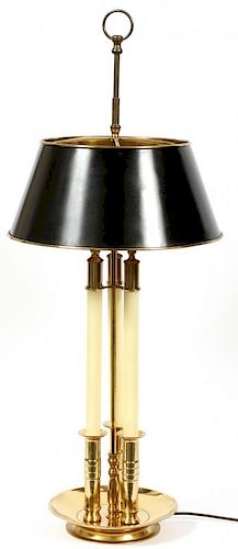 SPEER TWO-LIGHT BRASS BOUILLOTTE LAMP
