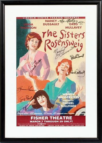 SIGNED THE SISTERS ROSENSWEIG FISHER THEATER POSTER