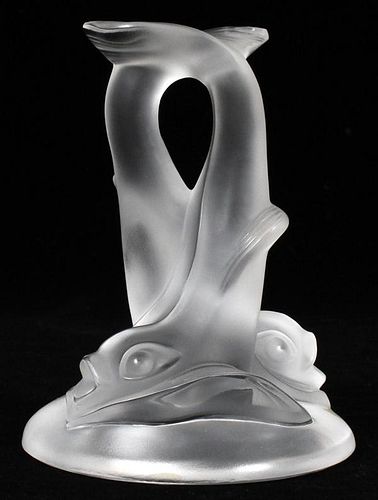 LALIQUE STYLE FROSTED GLASS SCULPTURE