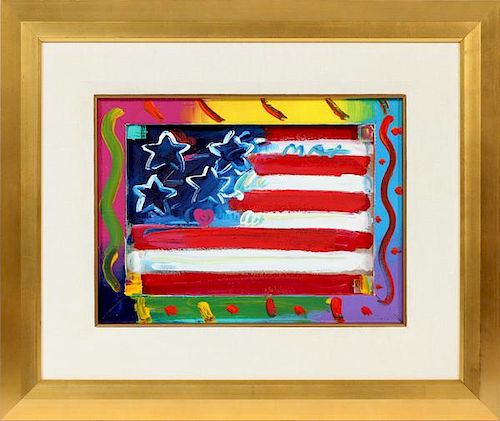 PETER MAX ACRYLIC ON CANVAS 1995
