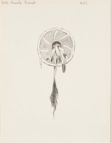 Frederic Remington | Shield, Illustration for the Song of Hiawatha